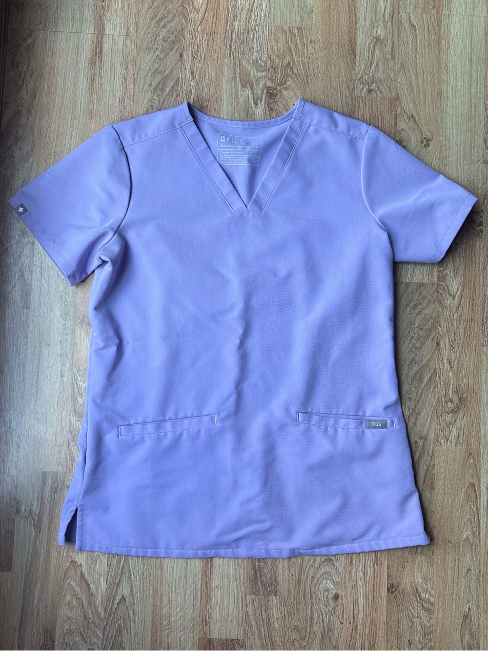 Figs Purple Scrub Top Size Small